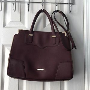 Burgundy Rebecca Minkoff bag hand bag with strap